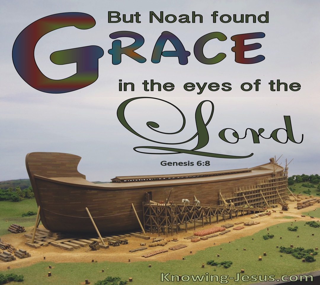 Genesis 6:8 Noah Found Grace In The Eyes Of The Lord (blue)